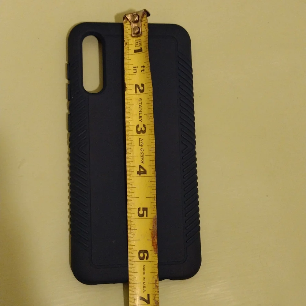Cellphone cover case sleeve navy blue soft touch ribbed grip 6½